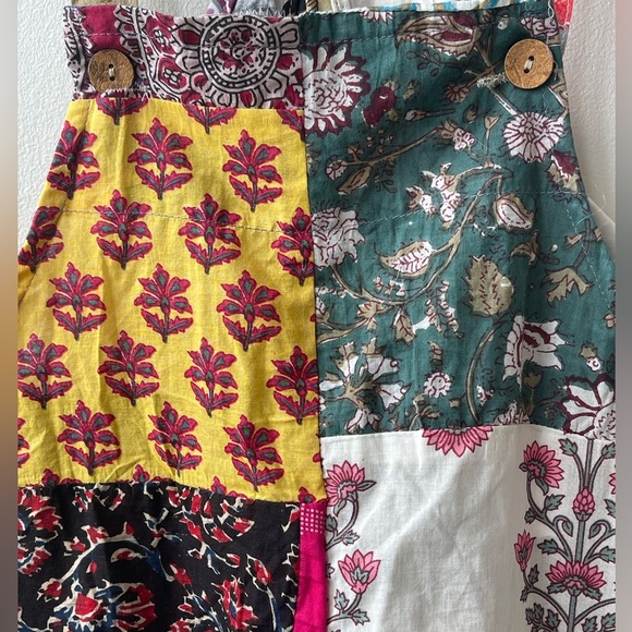 KATHMANDU IMPORTS COLORFUL BOHEMIAN PATCHWORK HAREM JUMPSUIT OVERALLS OS NEW - Picture 5 of 11
